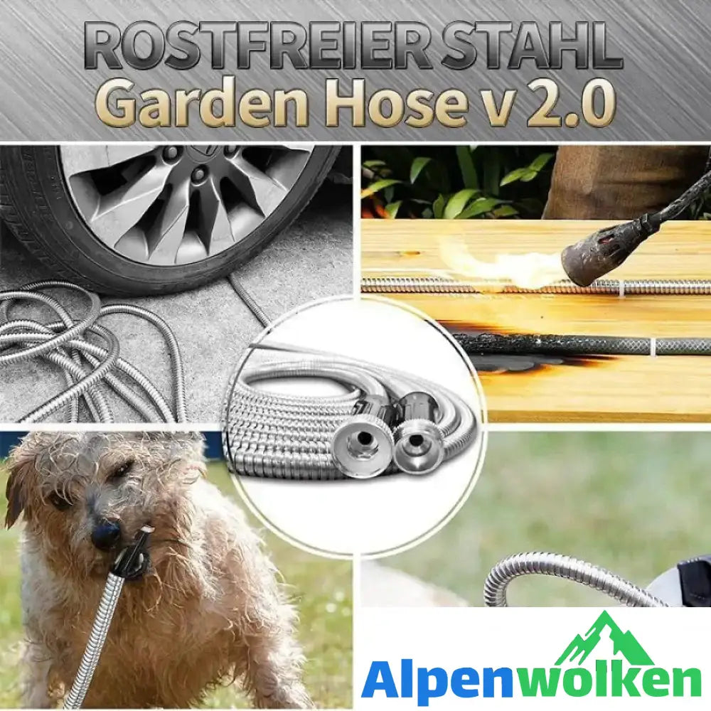 Alpenwolken - Bionic Steel 304 Edelstahl-Gartenschlauch