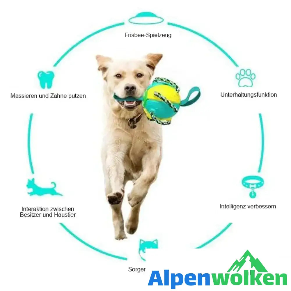 Alpenwolken - Bissfestes Hundespielzeug Frisbeefußball