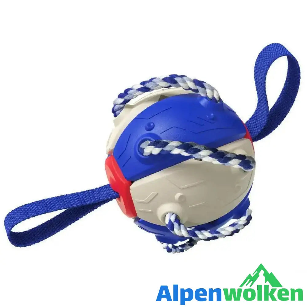 Alpenwolken - Bissfestes Hundespielzeug Frisbeefußball Blau