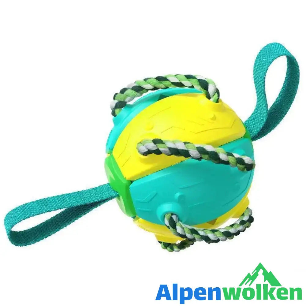 Alpenwolken - Bissfestes Hundespielzeug Frisbeefußball Blau & Gelb