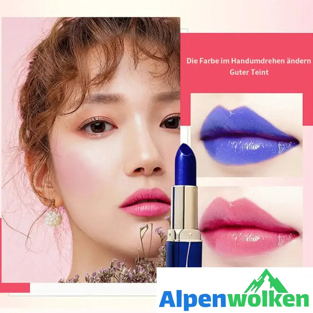 Alpenwolken - Blauer, farbwechselnder Lippenstift von Enchantress