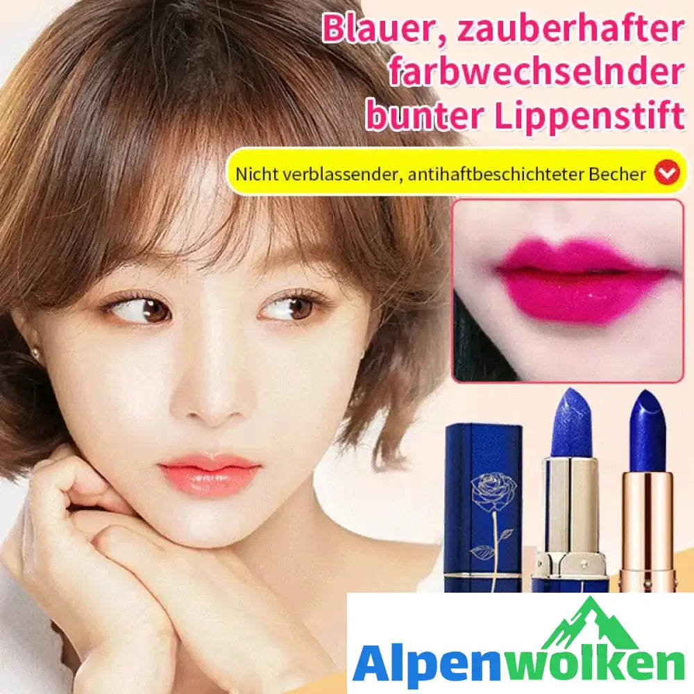 Alpenwolken - Blauer, farbwechselnder Lippenstift von Enchantress