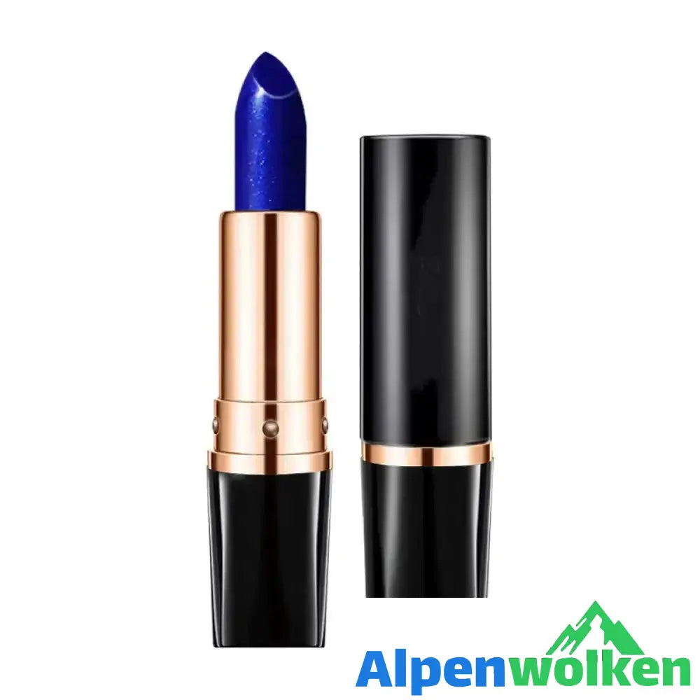 Alpenwolken - Blauer, farbwechselnder Lippenstift von Enchantress schwarz