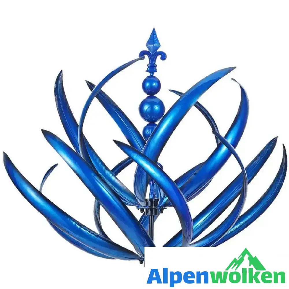 Alpenwolken - Blauer Windspinner aus Metall