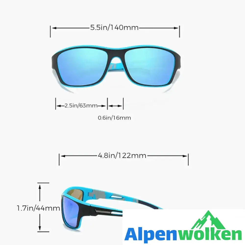 Alpenwolken - Blendfreie Outdoor-Sportsonnenbrille mit polarisierten Gläsern