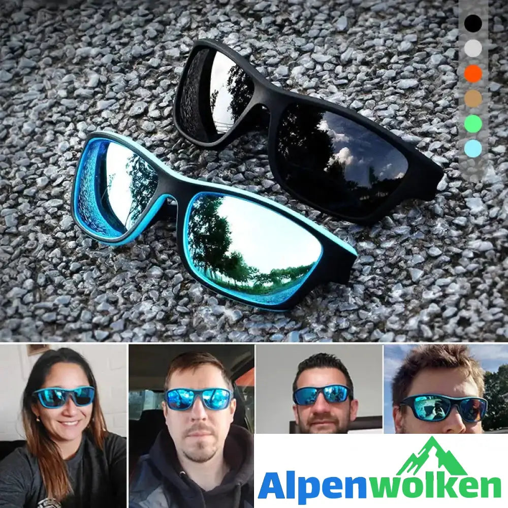 Alpenwolken - Blendfreie Outdoor-Sportsonnenbrille mit polarisierten Gläsern