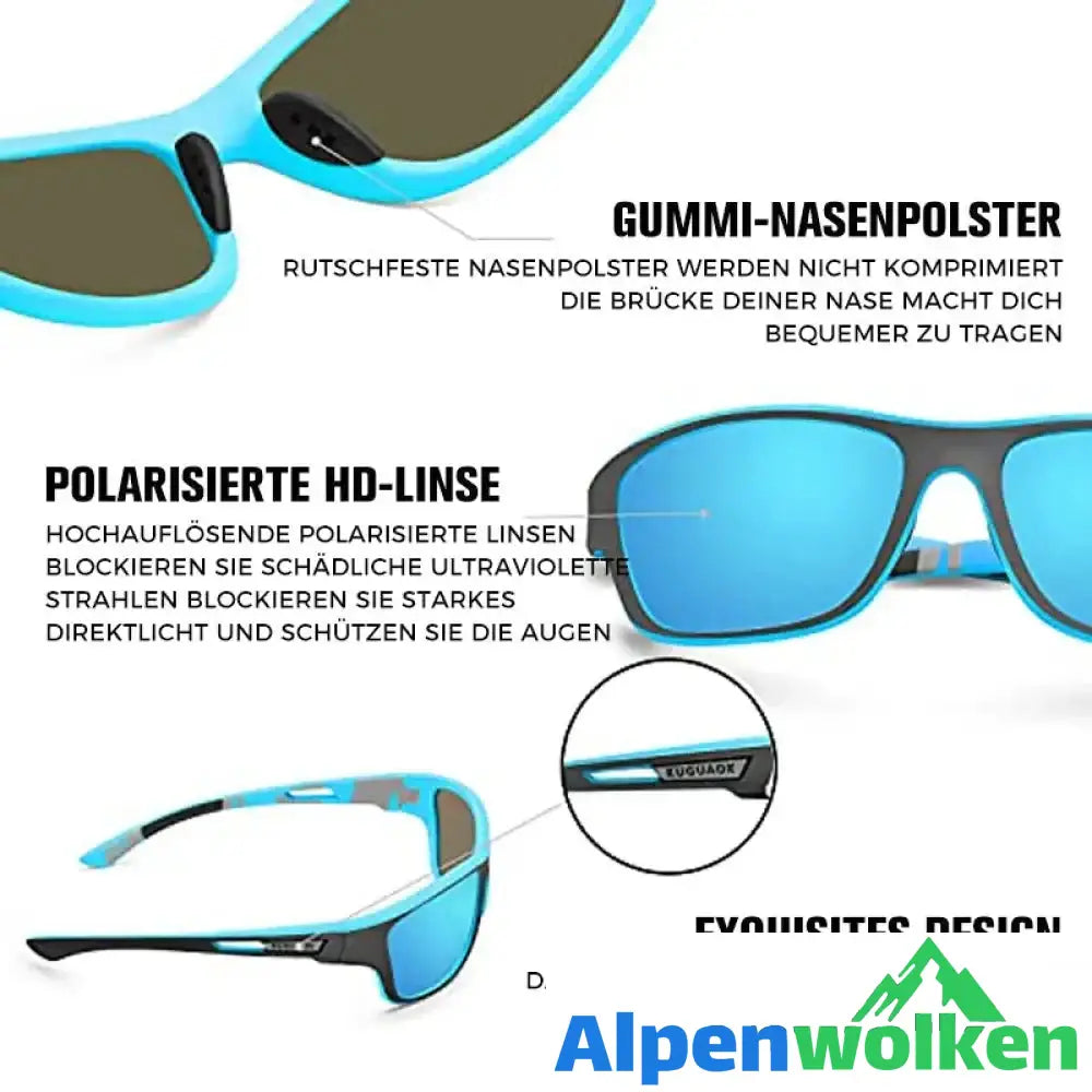 Alpenwolken - Blendfreie Outdoor-Sportsonnenbrille mit polarisierten Gläsern