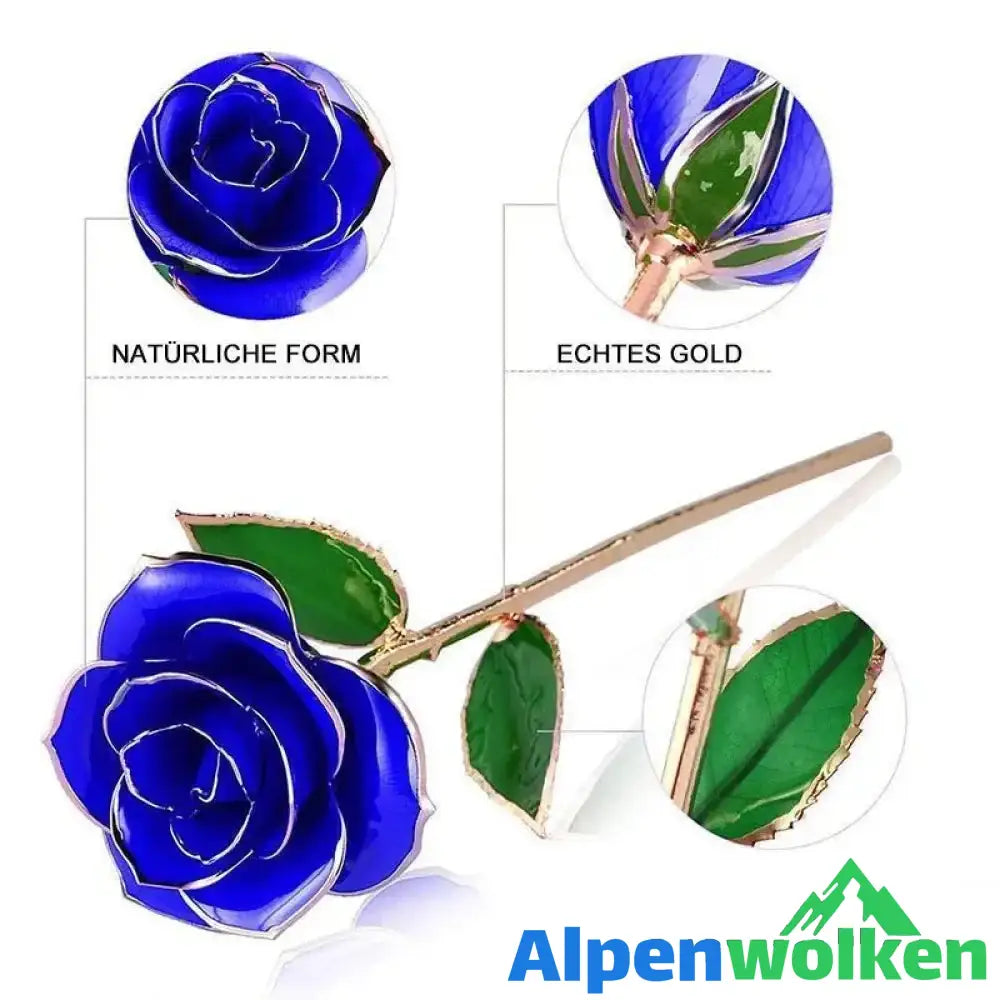 Alpenwolken - Blüte Ewige 24K Gold Rose