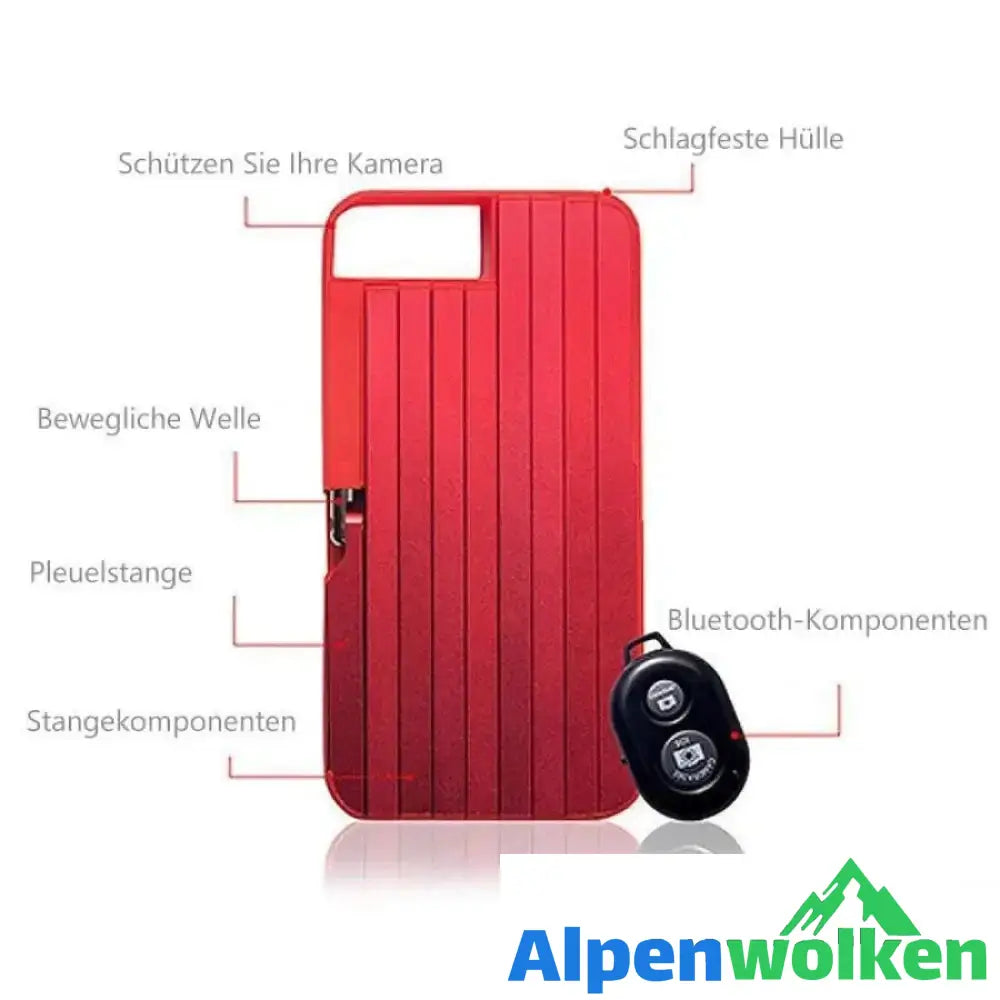 Alpenwolken - Bluetooth Selfie Stick Handy Hülle