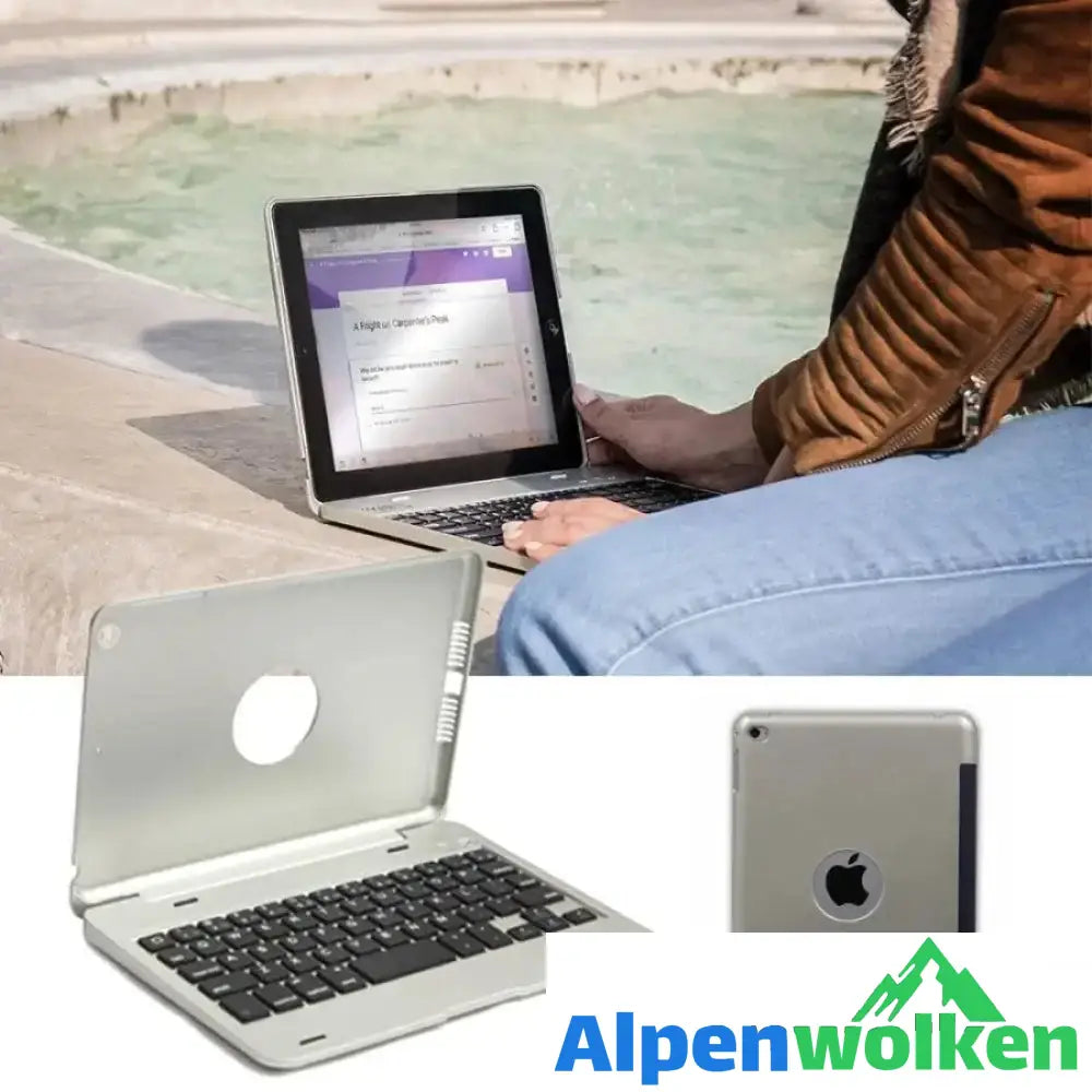 Alpenwolken - Bluetooth Tastatur mit Abdeckung für iPadmini4