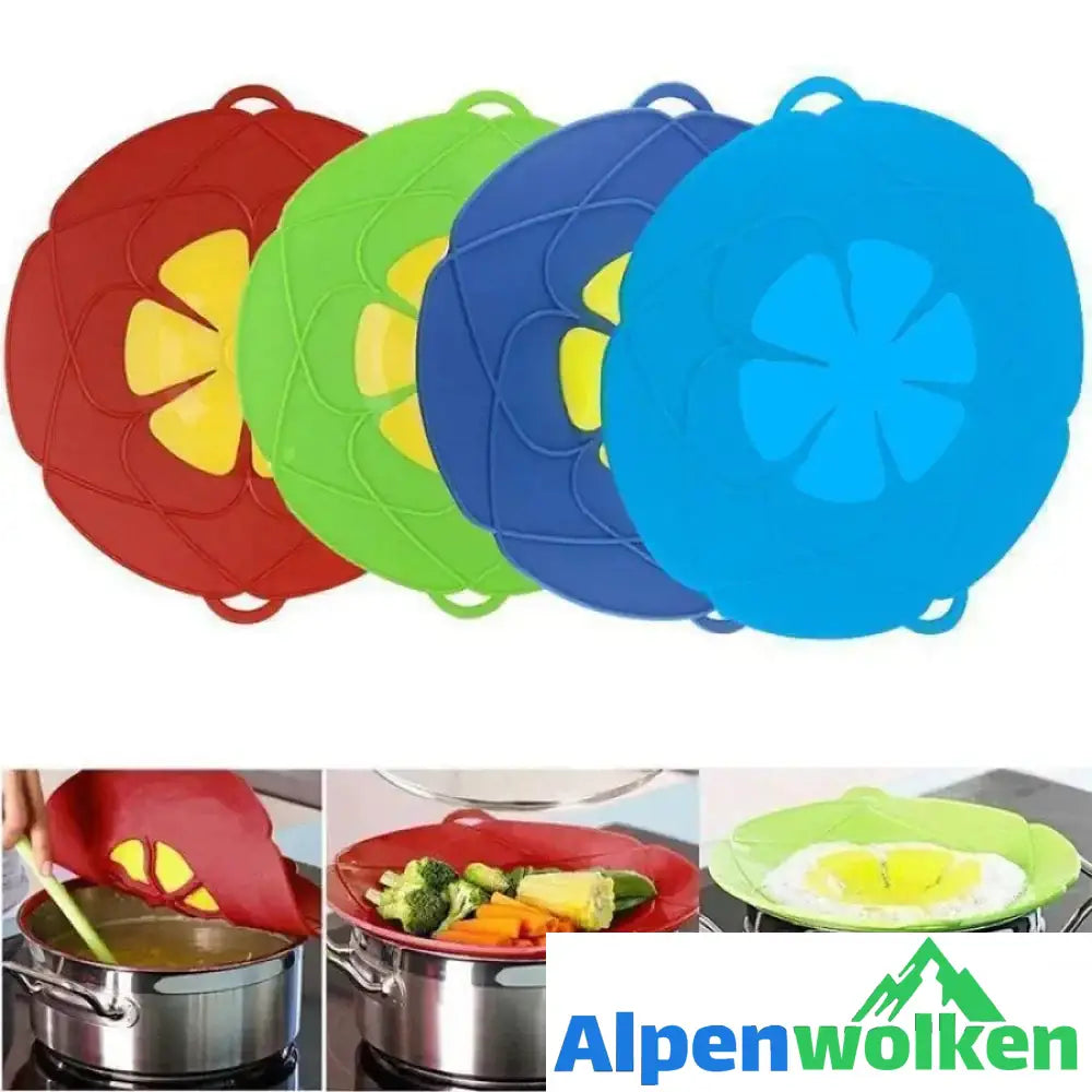 Alpenwolken - Blumen Silikon Deckel Spill Stopper