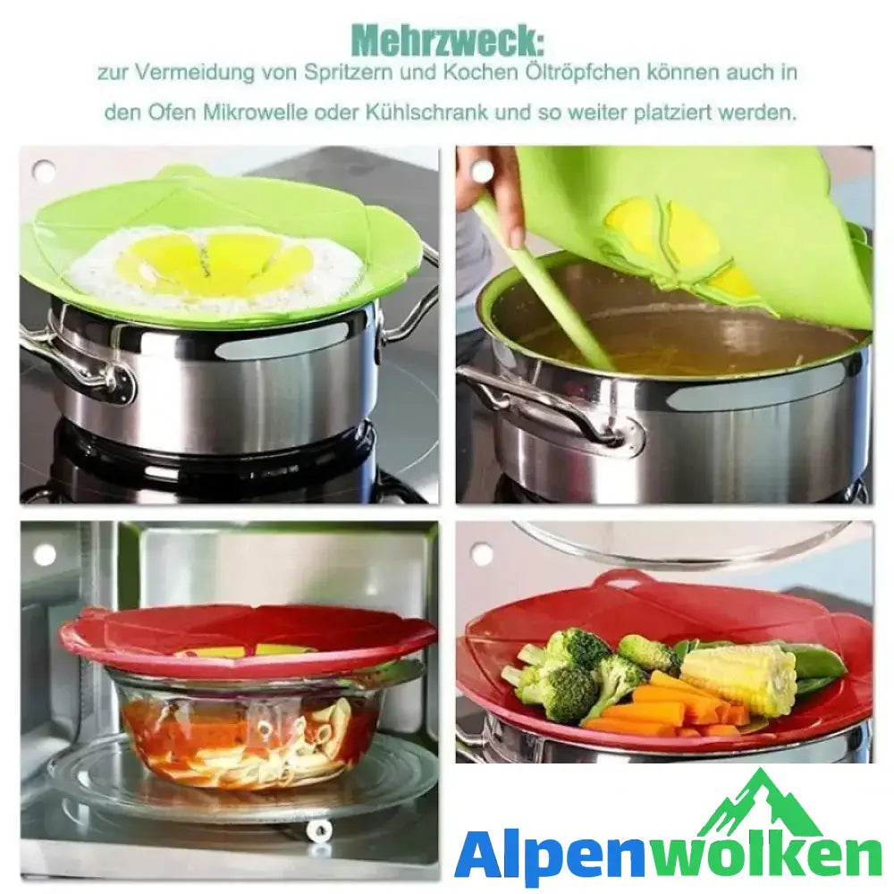 Alpenwolken - Blumen Silikon Deckel Spill Stopper