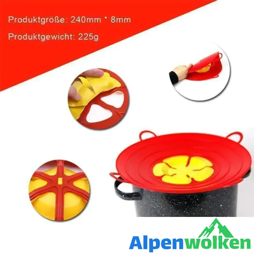 Alpenwolken - Blumen Silikon Deckel Spill Stopper