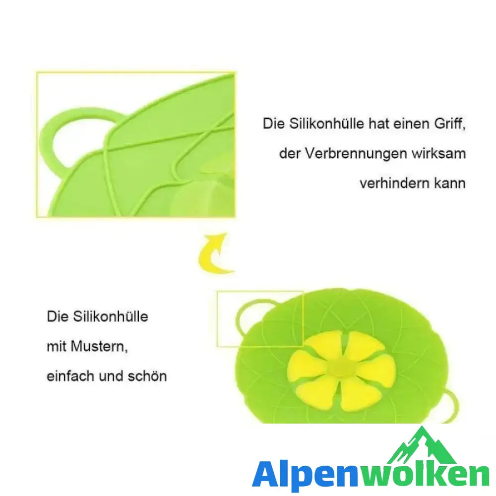 Alpenwolken - Blumen Silikon Deckel Spill Stopper