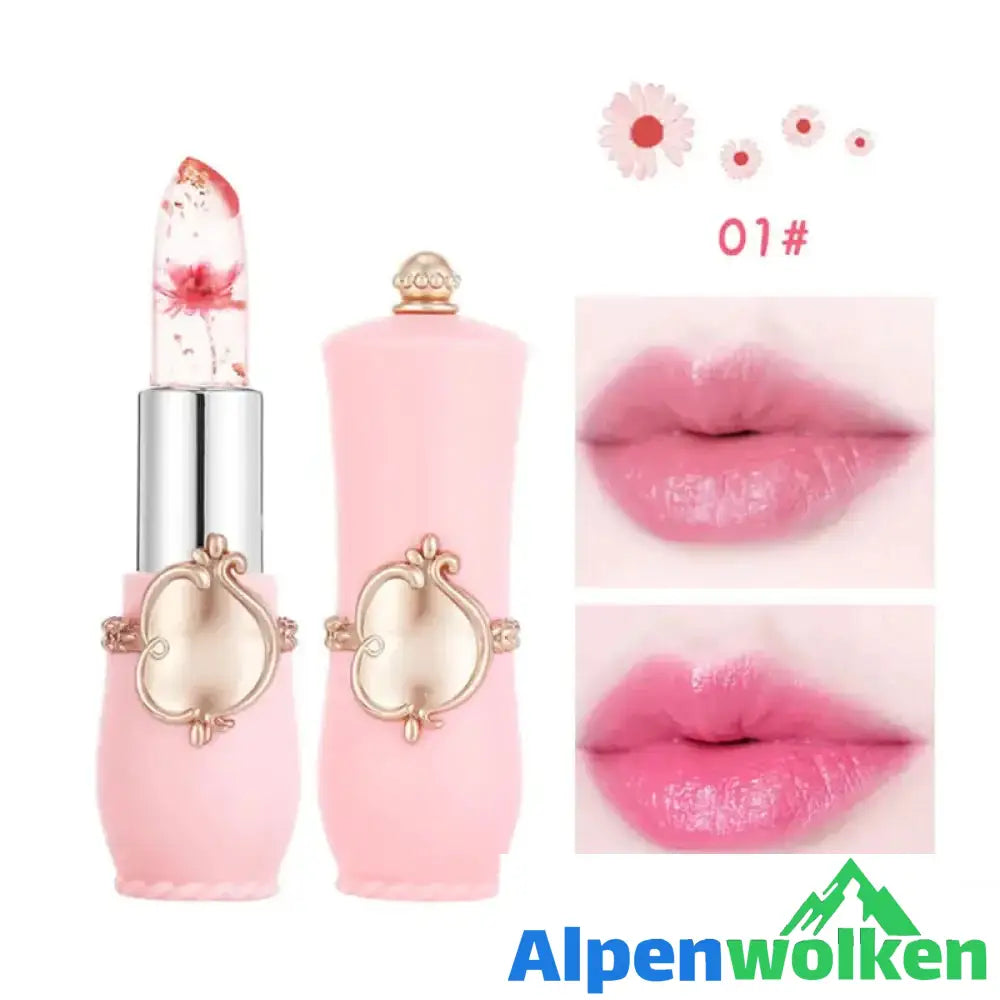 Blumen Temperaturempfindlicher Faebverändernder Lippenstift 01#Hellrosa