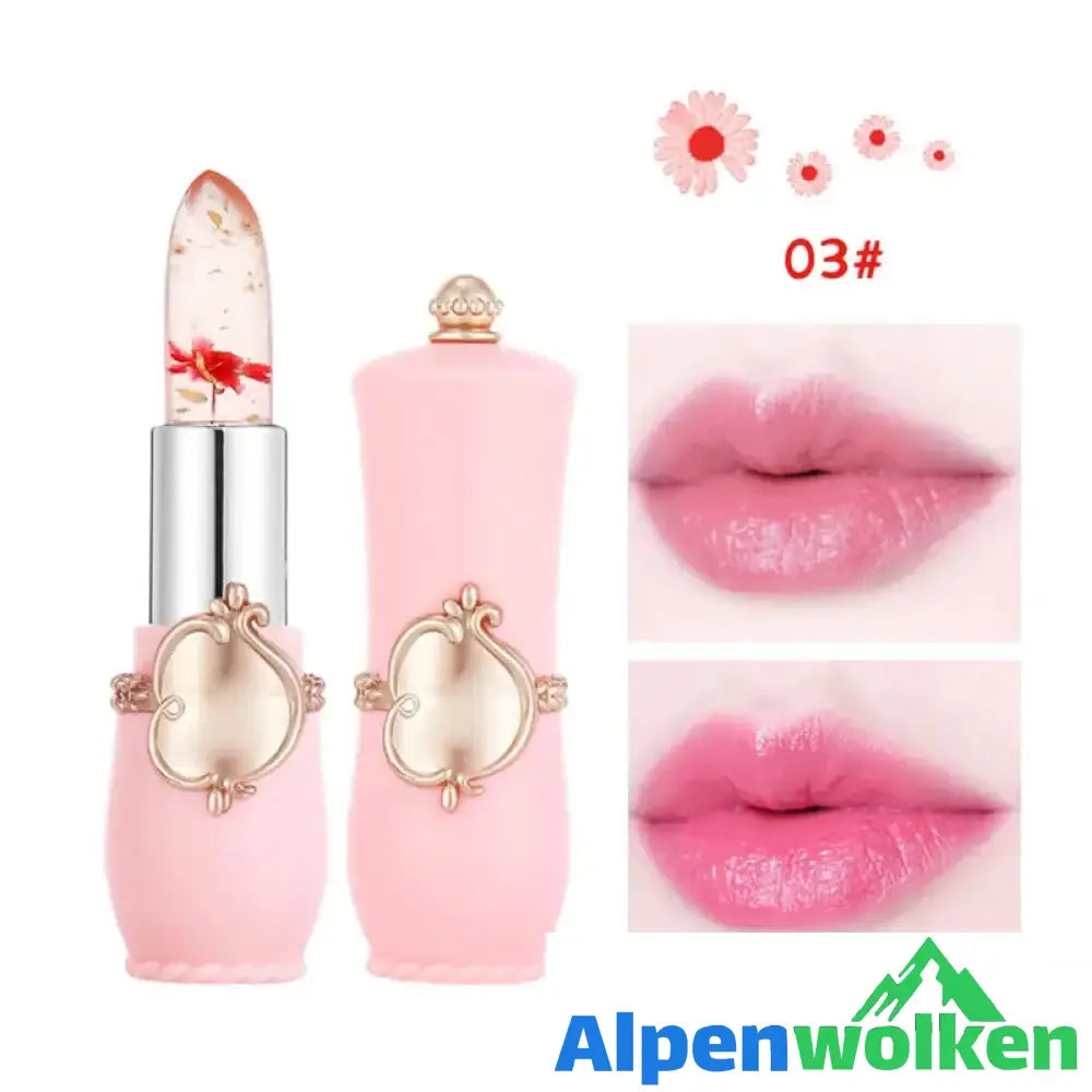 Blumen Temperaturempfindlicher Faebverändernder Lippenstift 03#Rot