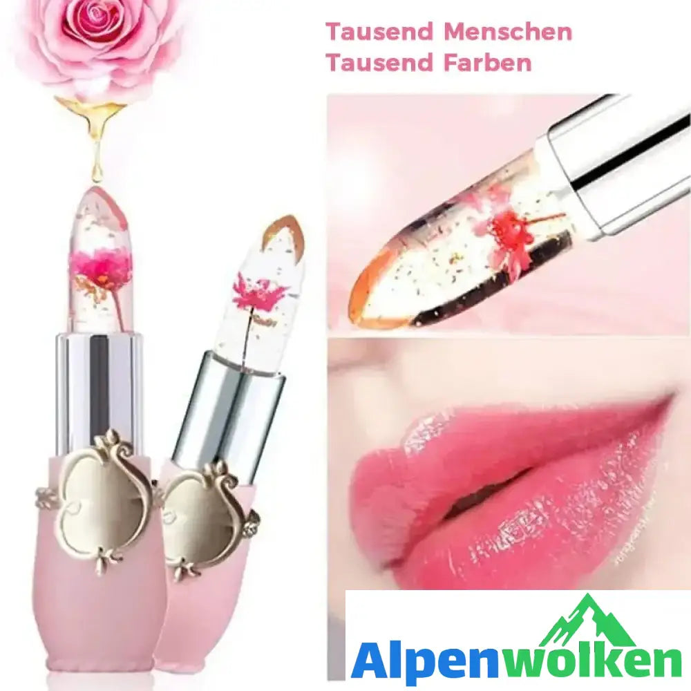 Alpenwolken - Blumen Temperaturempfindlicher faebverändernder Lippenstift