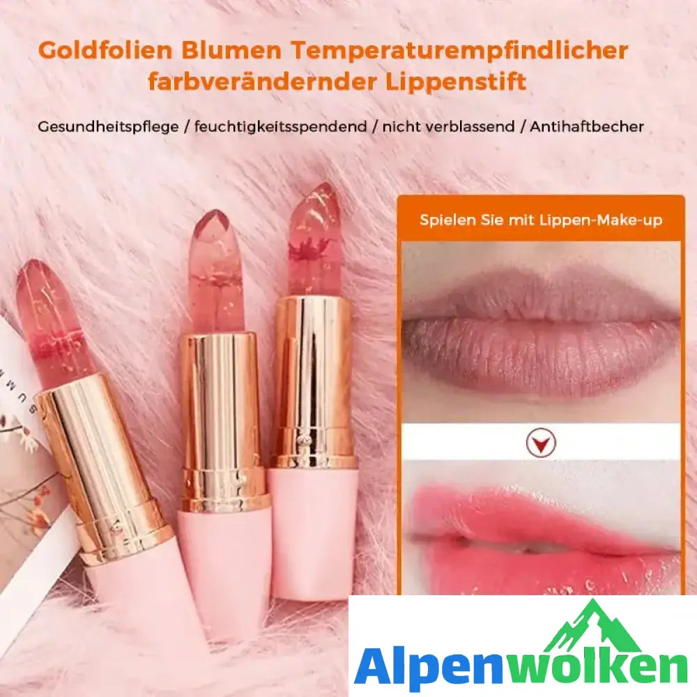 Alpenwolken - Blumen Temperaturempfindlicher faebverändernder Lippenstift