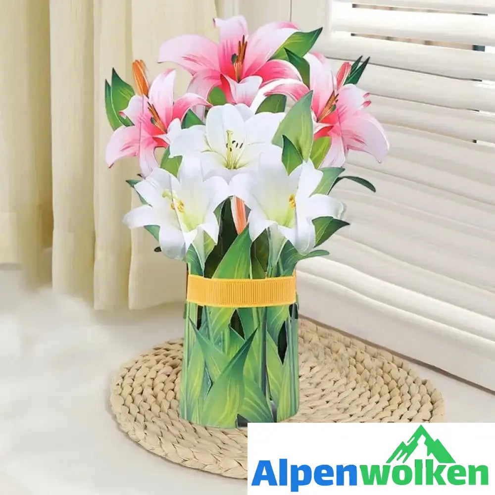 Alpenwolken - Blumenstrauß aus Papier zum Valentinstag und Muttertag