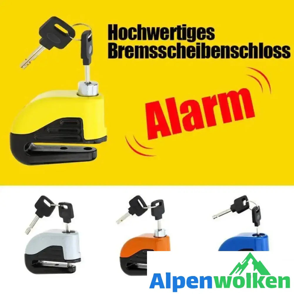 Alpenwolken - Bremsscheibenschloss Alarm für Motorrad und Fahrrad