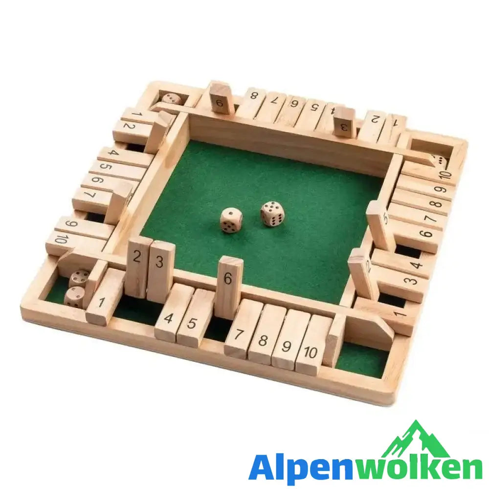 Alpenwolken - Brettspiel aus Holz Grün