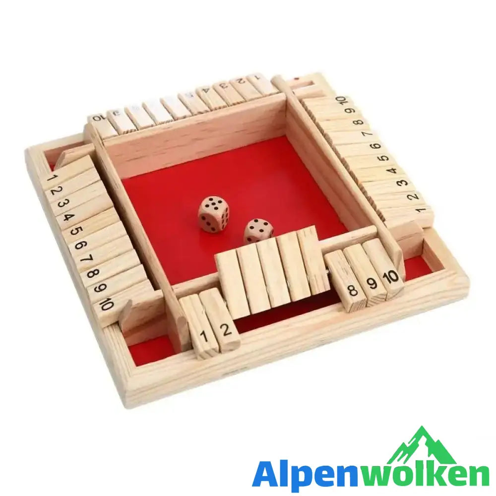 Alpenwolken - Brettspiel aus Holz Rot