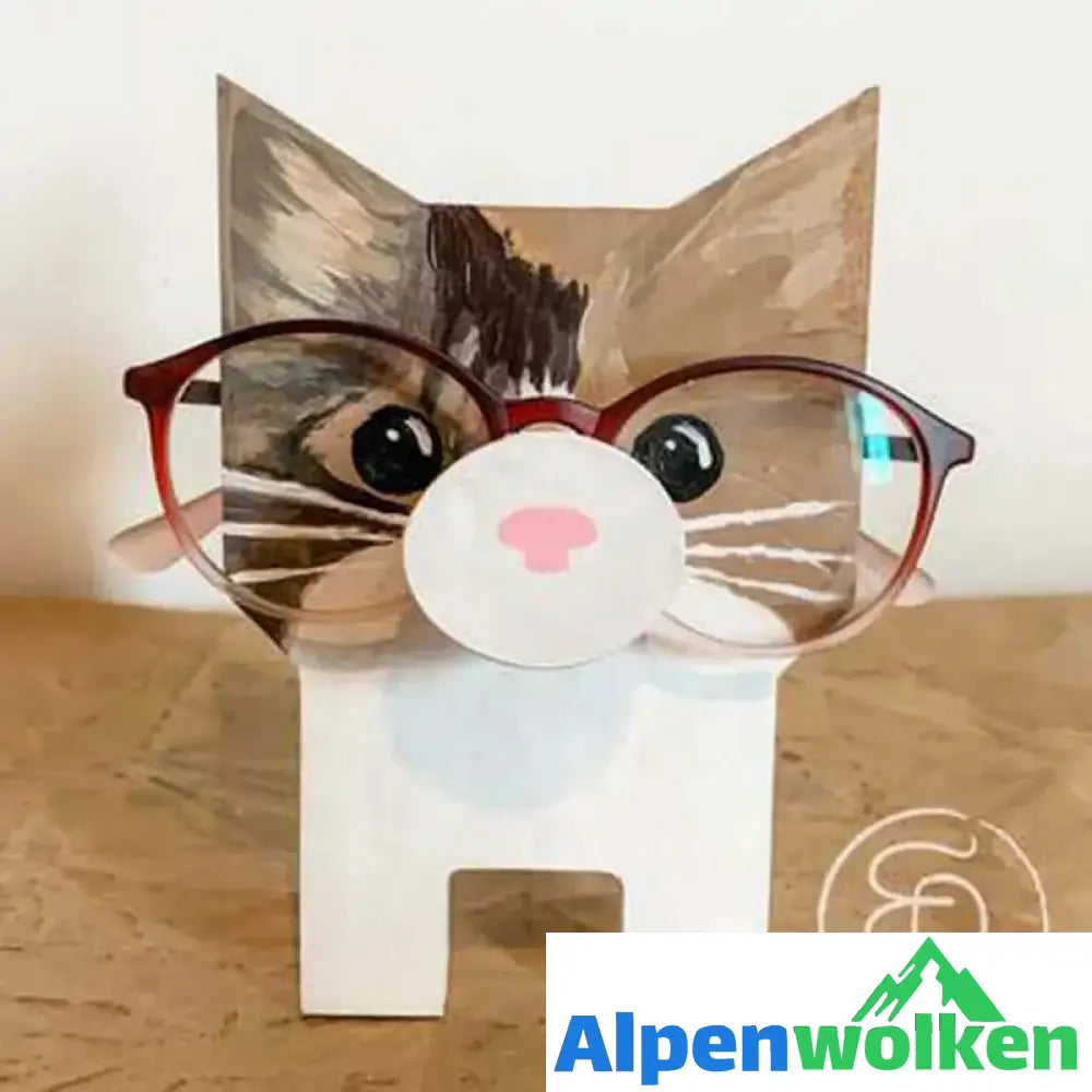 Alpenwolken - Brillengestell aus Holz Katze