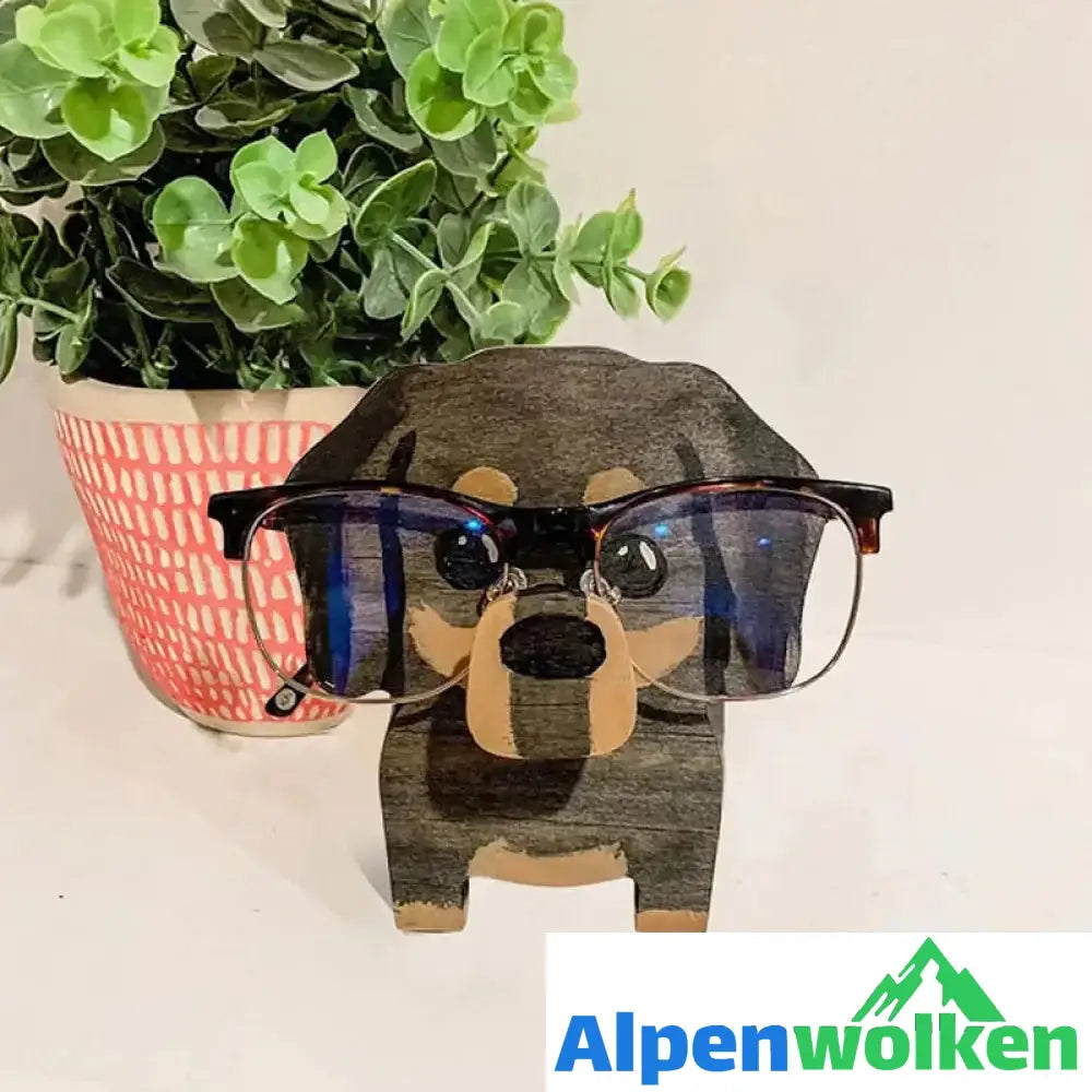 Alpenwolken - Brillengestell aus Holz Schwarze Hund