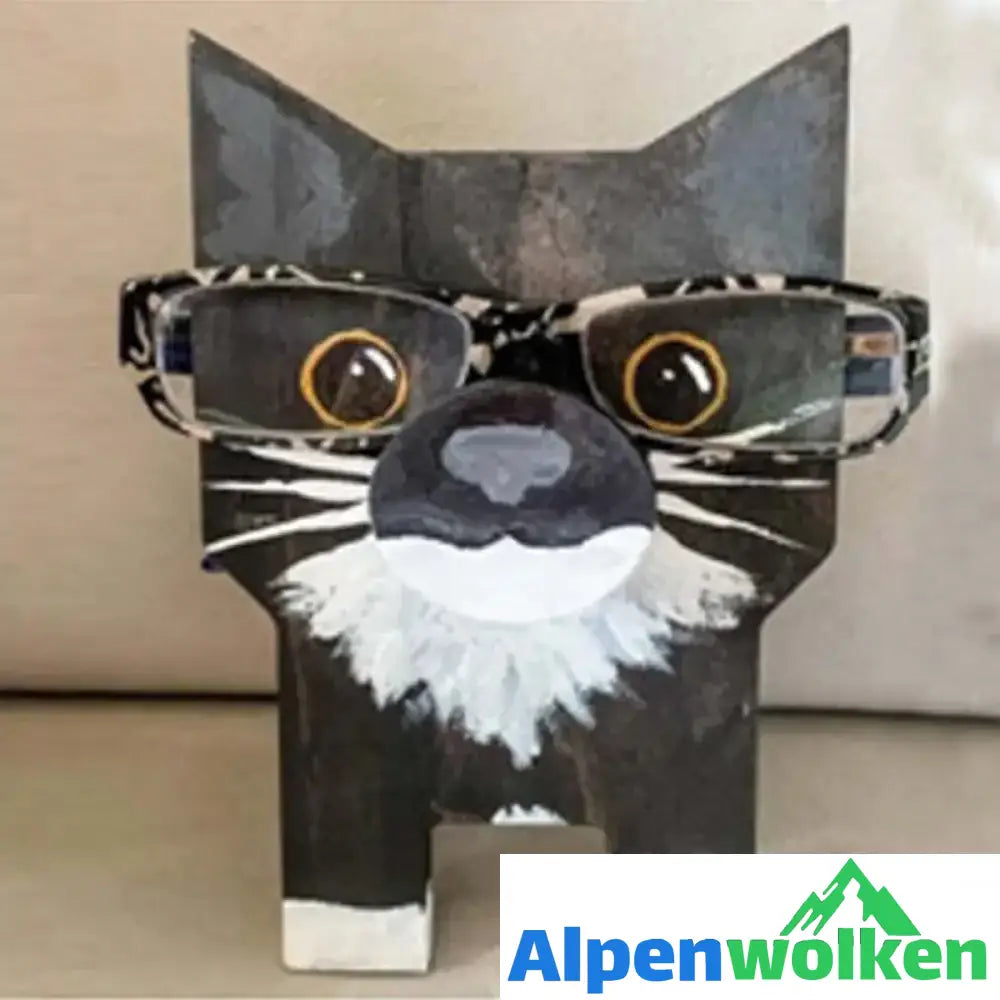 Alpenwolken - Brillengestell aus Holz Schwarze Katze