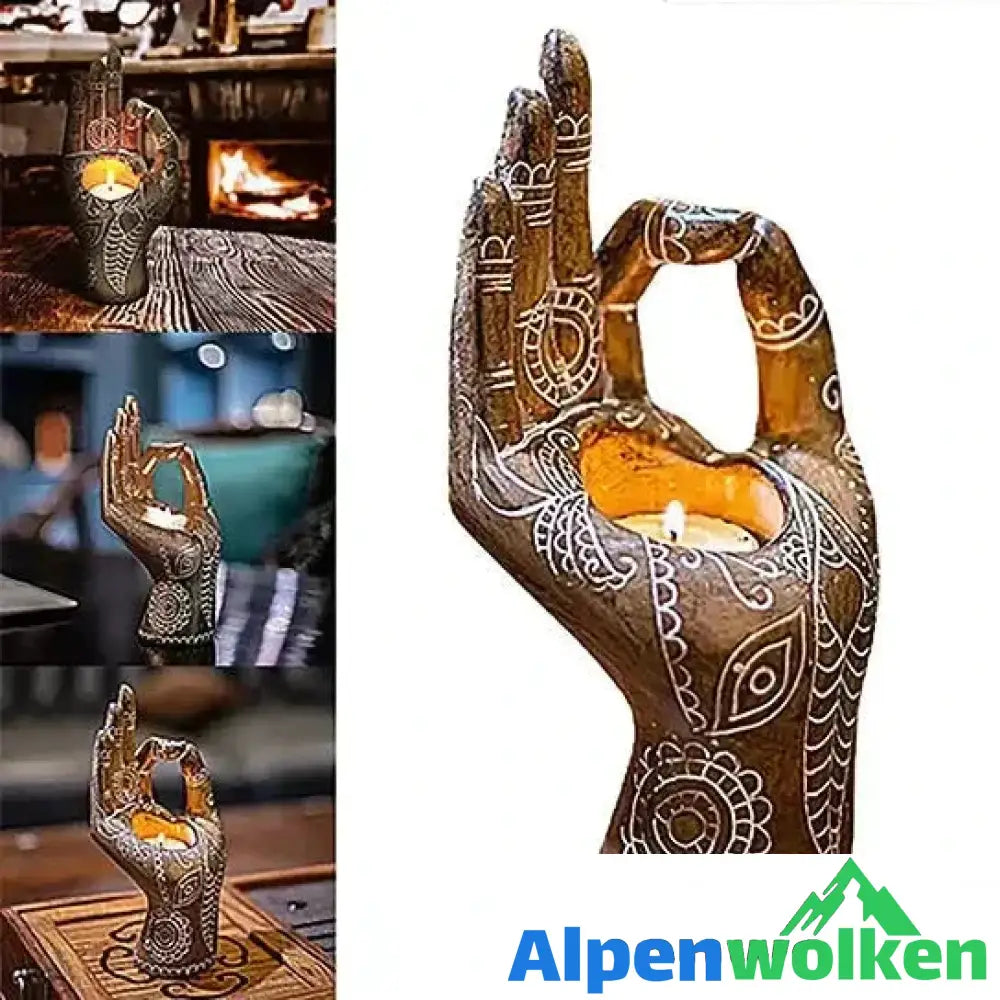 Alpenwolken - Buddha Hand Kerzenhalter