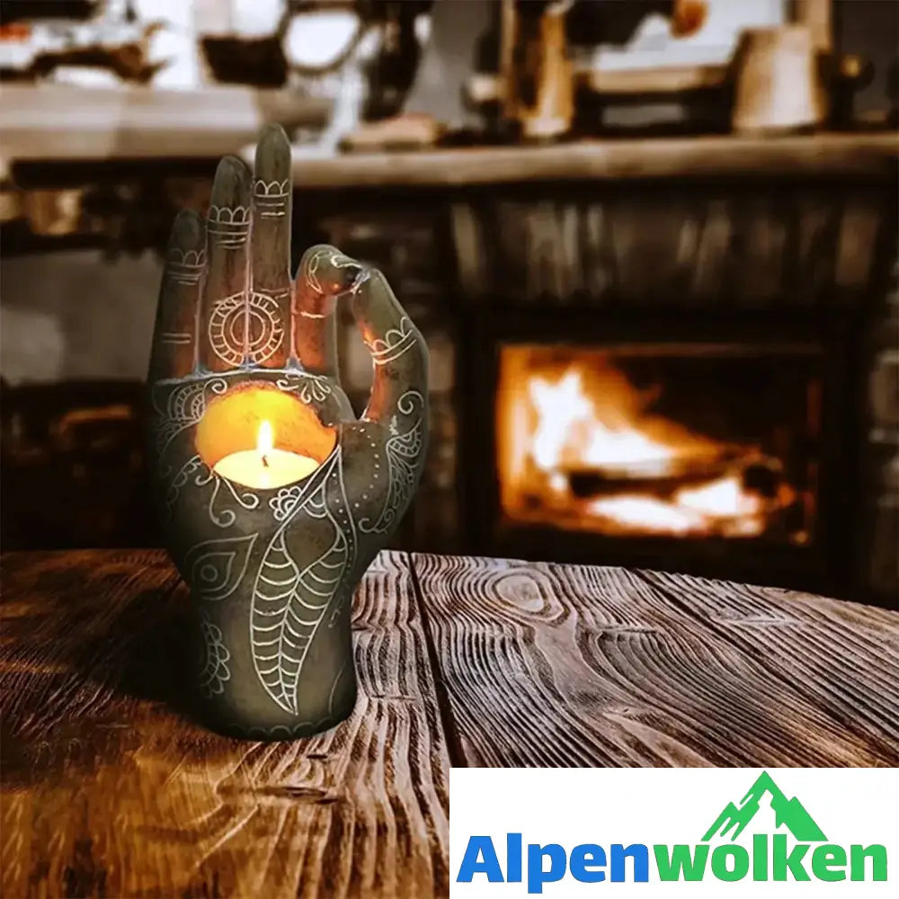 Alpenwolken - Buddha Hand Kerzenhalter