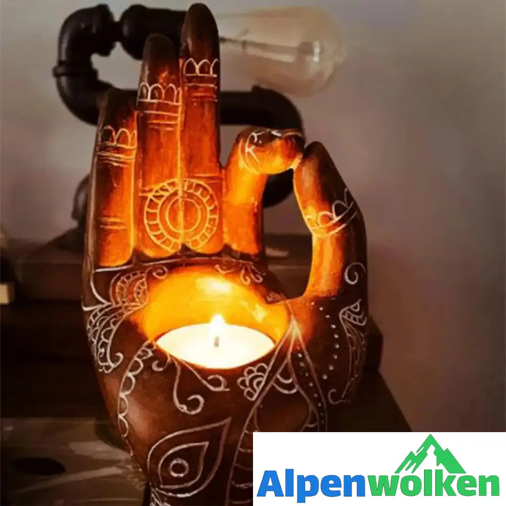 Alpenwolken - Buddha Hand Kerzenhalter