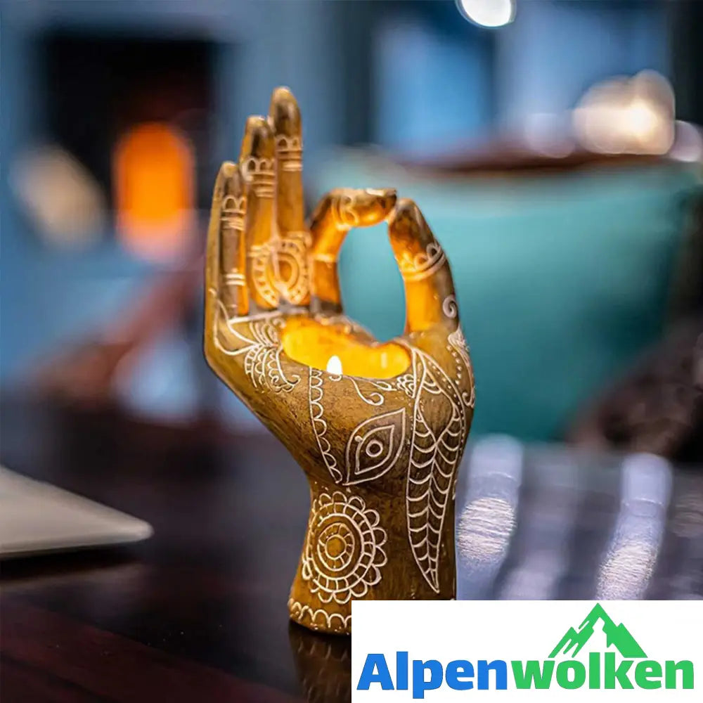 Alpenwolken - Buddha Hand Kerzenhalter