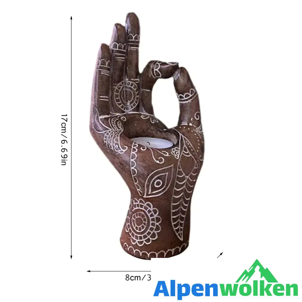 Alpenwolken - Buddha Hand Kerzenhalter