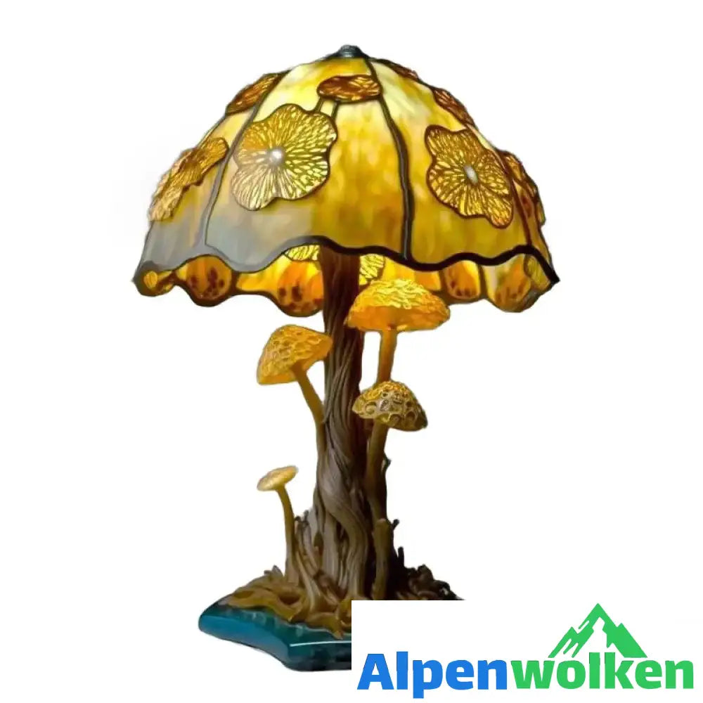 Alpenwolken - Bunte Harz Nachahmung Glas Botanical Serie Tischlampe | Craft Lampen