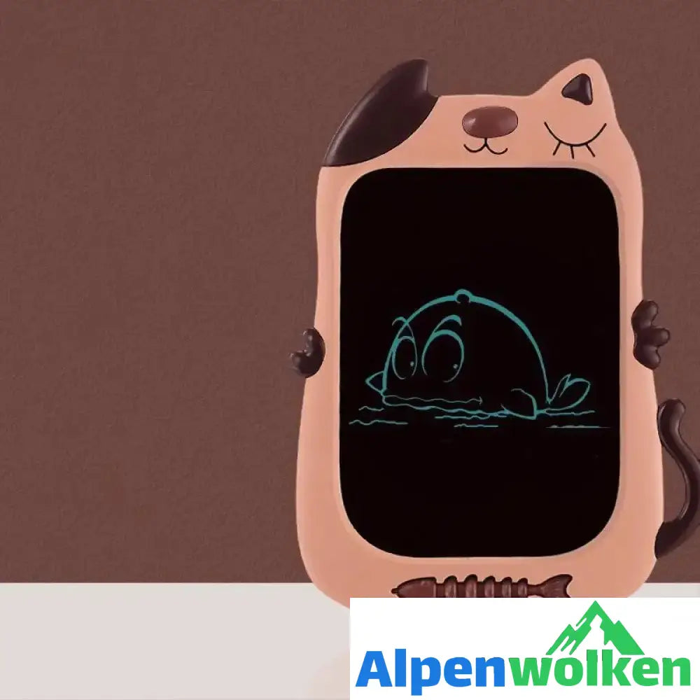 Alpenwolken - Buntes magnetisches LCD-Schreibtablett Kaffeebraun