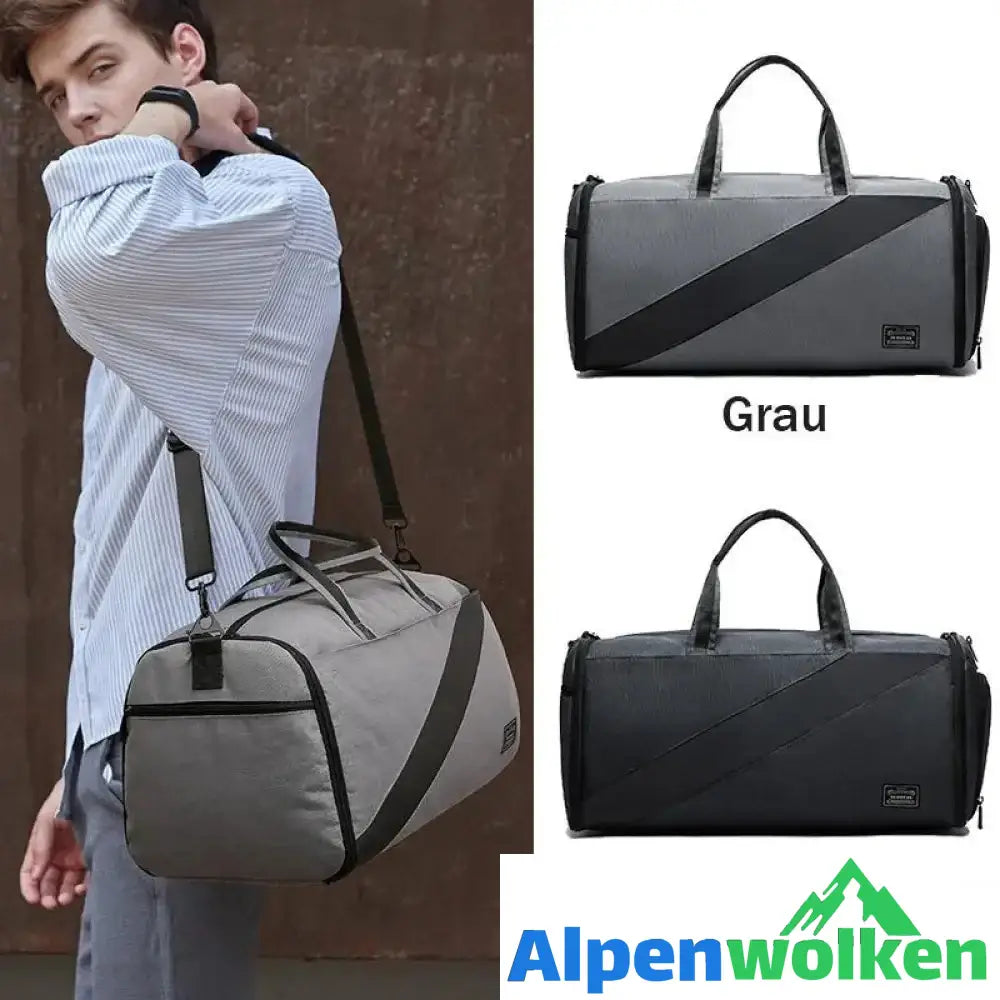 Alpenwolken - Cabrio Kleidersack mit nasser Tasche, Cuff on Garment Duffel Bag für Männer & Frauen