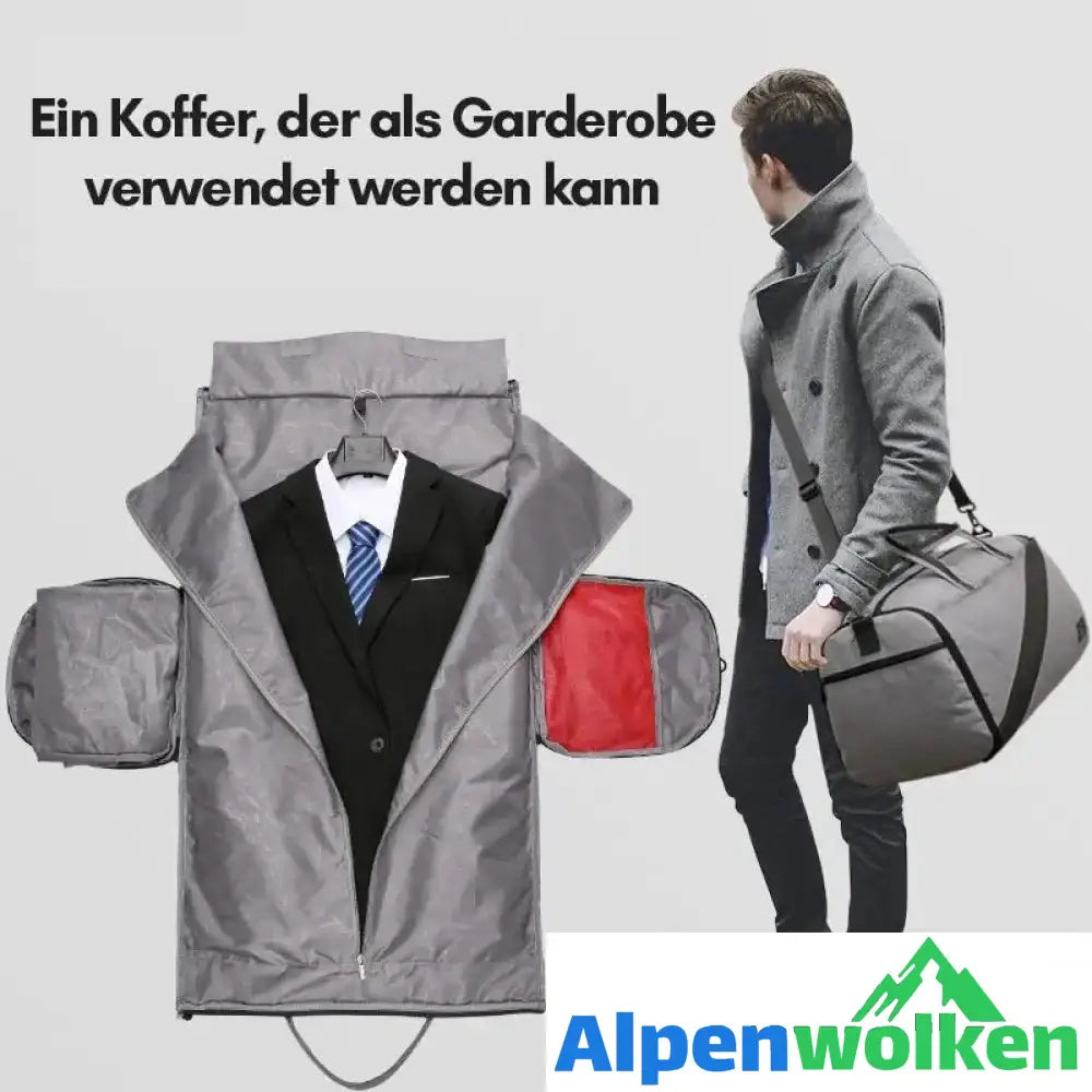 Alpenwolken - Cabrio Kleidersack mit nasser Tasche, Cuff on Garment Duffel Bag für Männer & Frauen