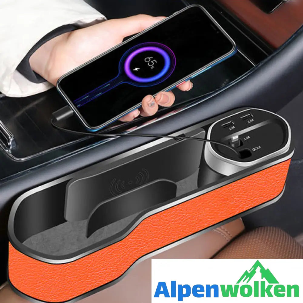 Alpenwolken - Car Seat Gap Filling Wireless Charging Storage Box