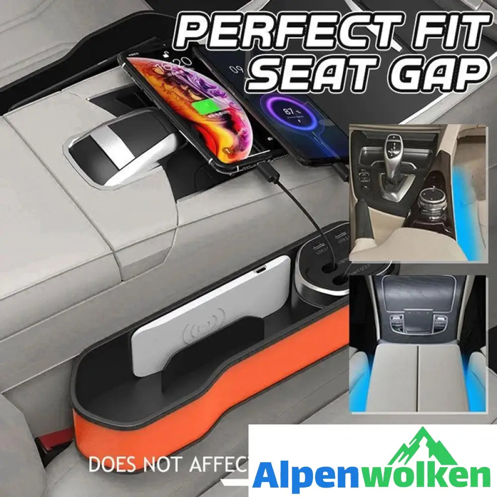 Alpenwolken - Car Seat Gap Filling Wireless Charging Storage Box