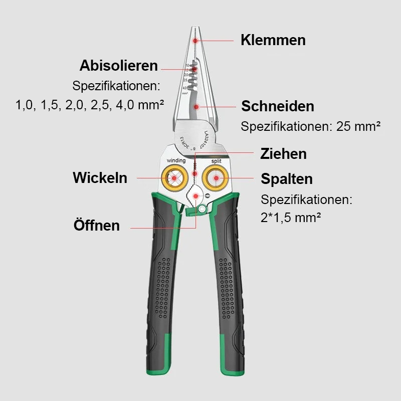 Alpenwolken - 7 in 1 Multifunktionale Abisolierzange