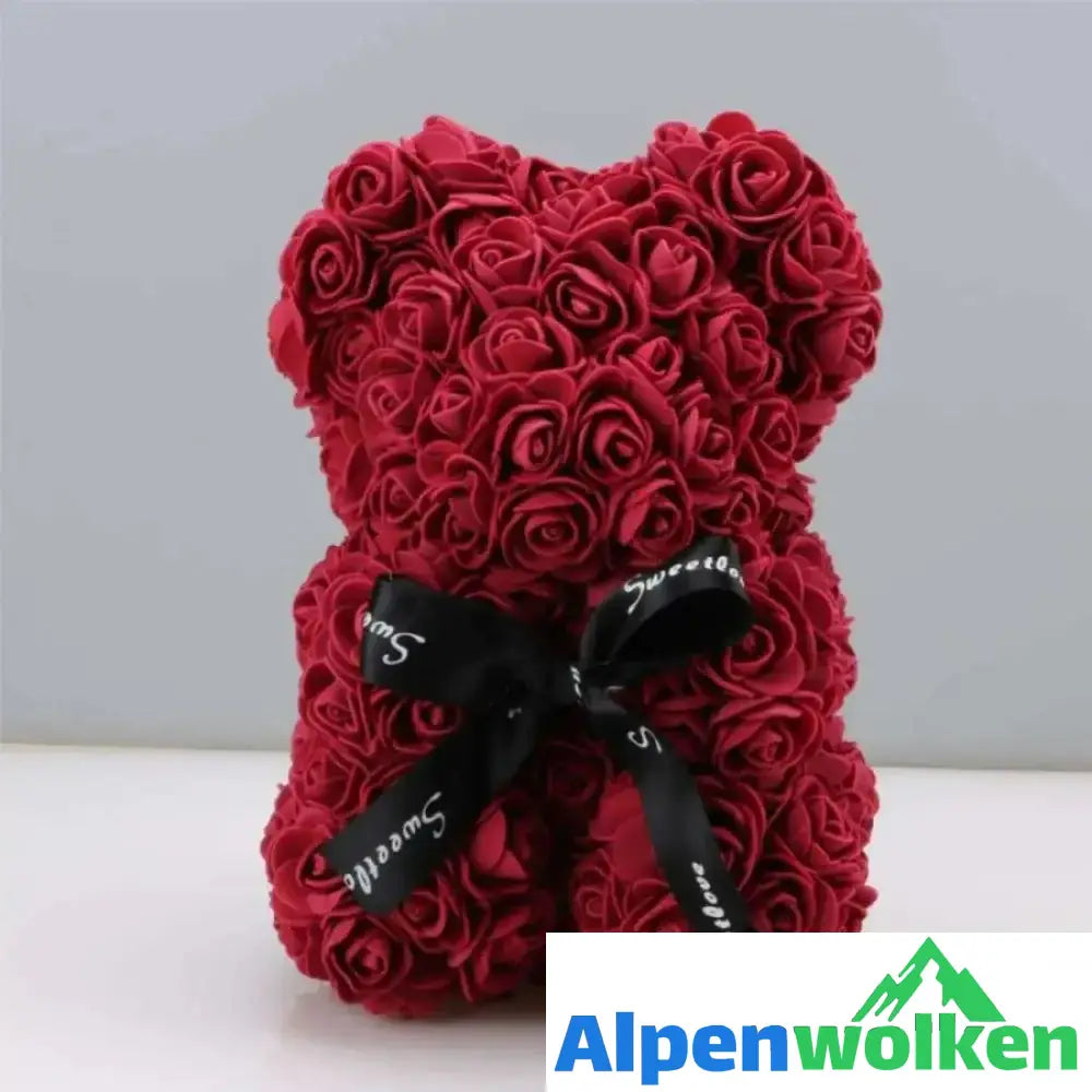 Alpenwolken - Dämmerlicht™ Der blumenförmige Teddy für eine blühende Überraschung! Burgundisch