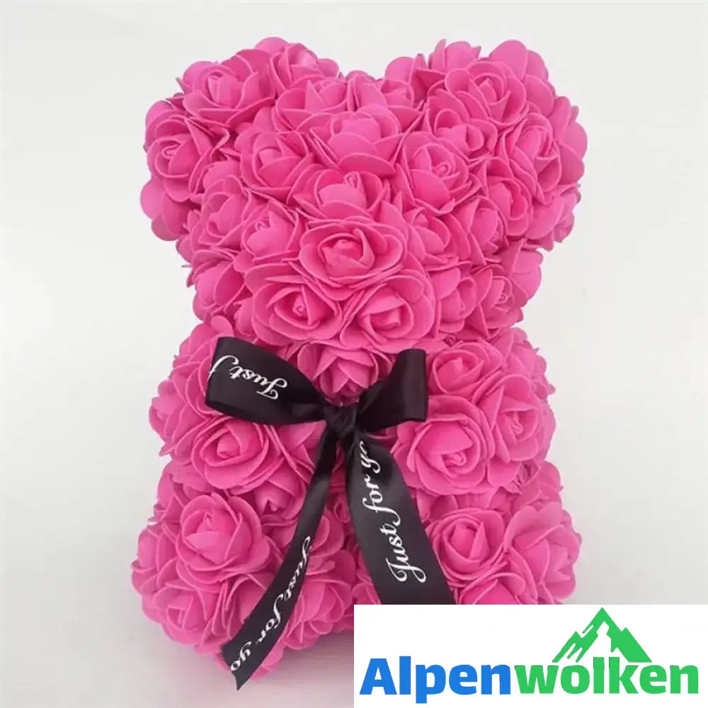 Alpenwolken - Dämmerlicht™ Der blumenförmige Teddy für eine blühende Überraschung! Rosenrot