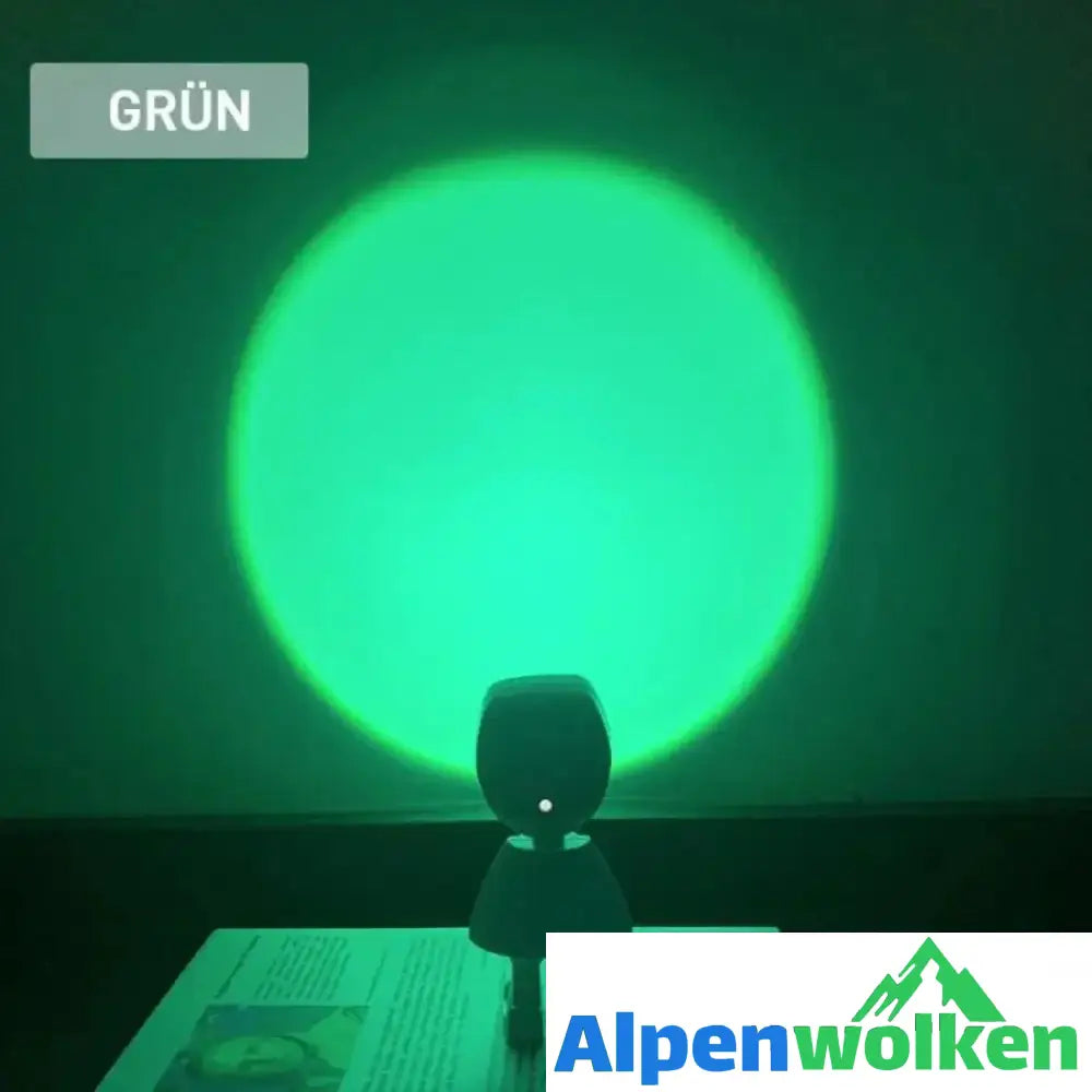 Alpenwolken - Dämmerlicht lampe Regenbogenatmosphäre LED Nachtlicht-Echtes Grün