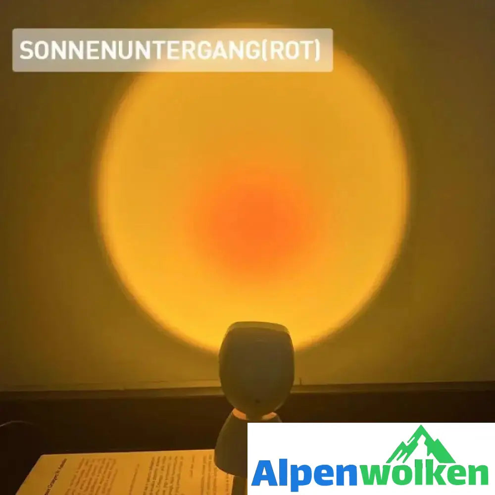 Alpenwolken - Dämmerlicht lampe Regenbogenatmosphäre LED Nachtlicht-Echtes Sonnenuntergang (rot)