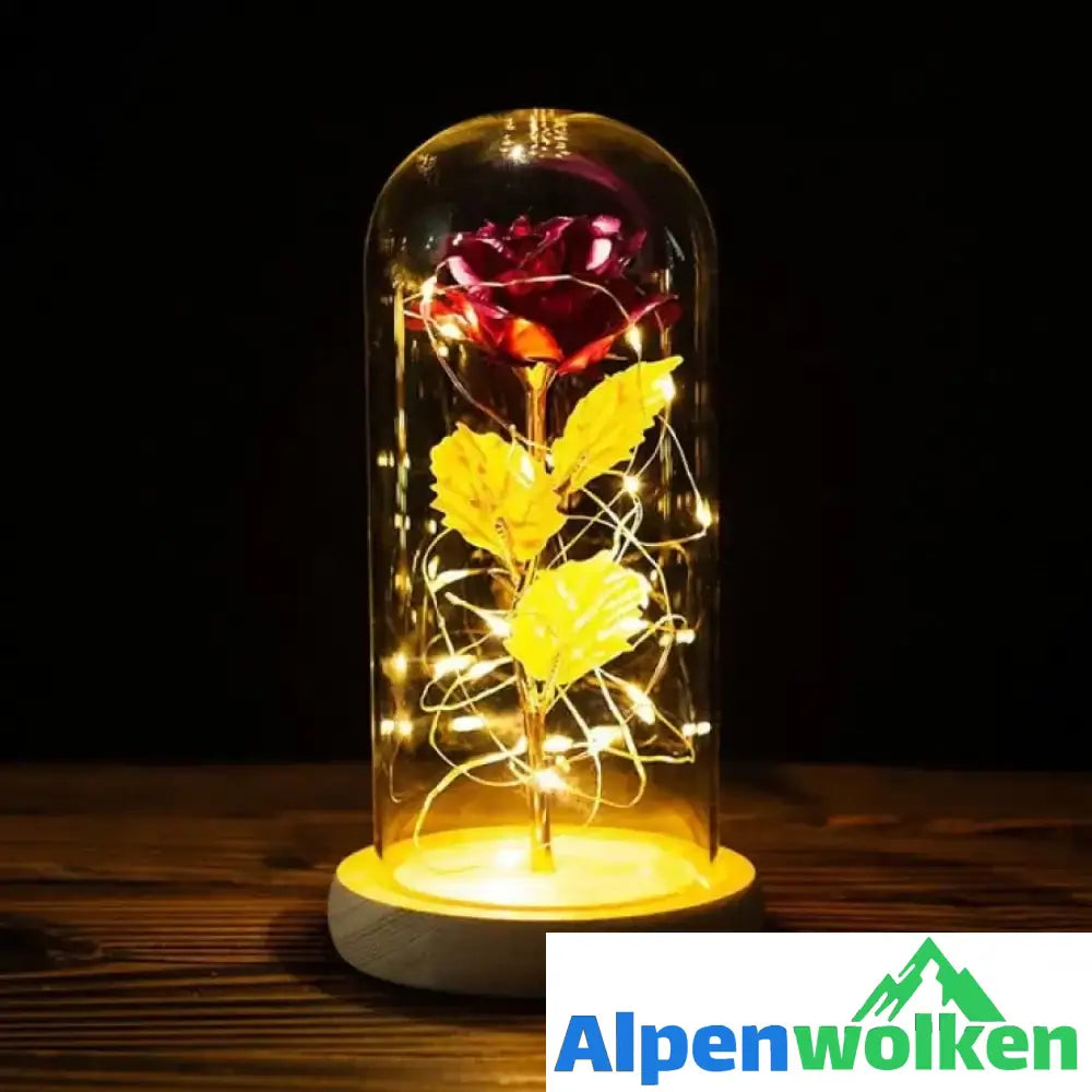 Alpenwolken - Dämmerlicht LED Enchanted Galaxy Rose Kastanienbraun