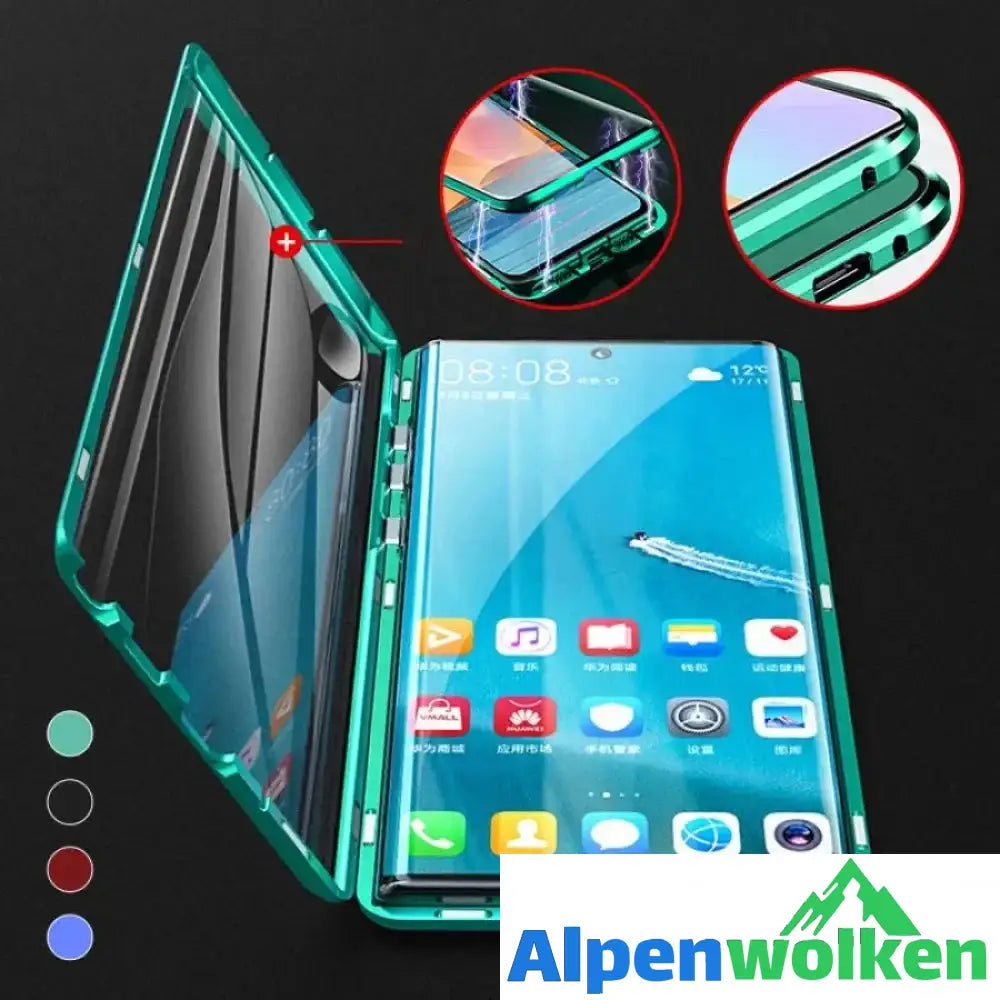 Alpenwolken - Dämmerlicht Samsung magnetische gehärtete Glas-Doppelseitige Handyhülle