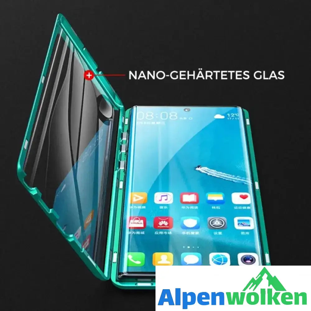 Alpenwolken - Dämmerlicht Samsung magnetische gehärtete Glas-Doppelseitige Handyhülle