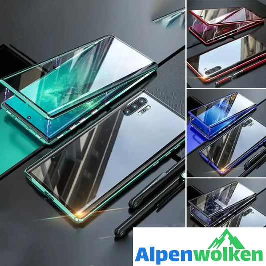 Alpenwolken - Dämmerlicht Samsung magnetische gehärtete Glas-Doppelseitige Handyhülle