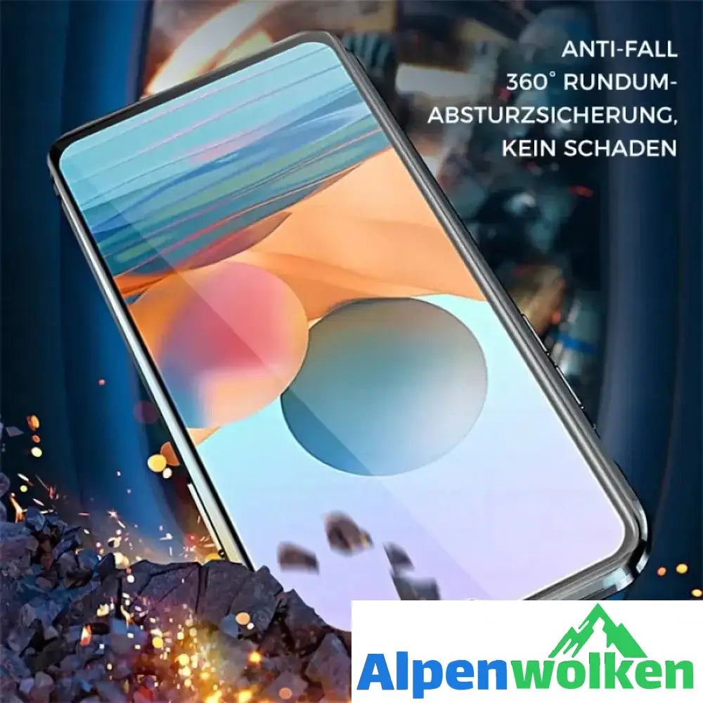 Alpenwolken - Dämmerlicht Samsung magnetische gehärtete Glas-Doppelseitige Handyhülle